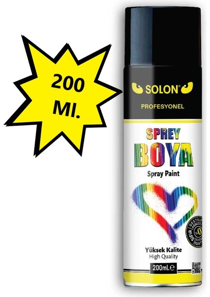 2 Adet Parlak Siyah Sprey Boya 200ml.