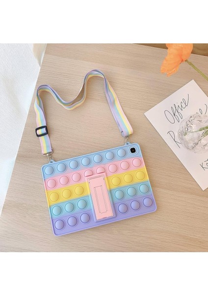 A7 T500 Uyumlu Popit Standlı ve Boyun Askılı Tablet Kılıfı
