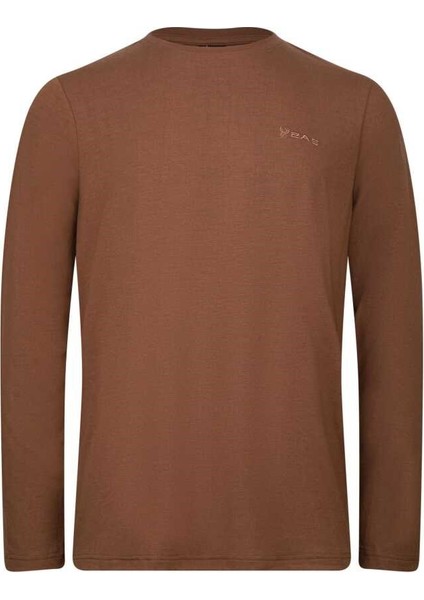 Vernon Erkek Uzun Kol Viloft T-Shirt Kakao 2ASVERMFBSS24-KAK1