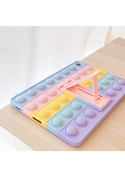 Tab A T290 Uyumlu Popit Standlı ve Boyun Askılı Tablet Kılıfı