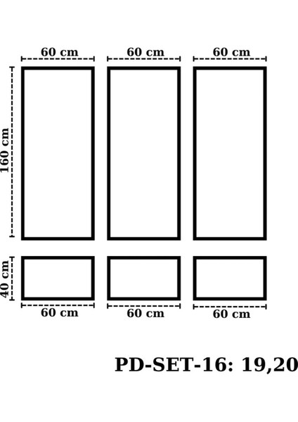 Montaja Hazır 6 Adet Çerçeve 2,5  cm 'lik (Pd-Set-16: 19,20)