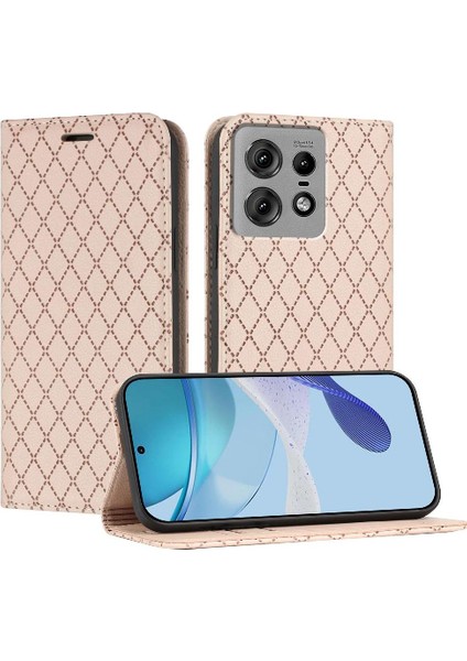 Motorola Moto Kenar 50 Pro Manyetik Kabuk Cüzdan Flip Kart Yuvaları Için Kılıf (Yurt Dışından)