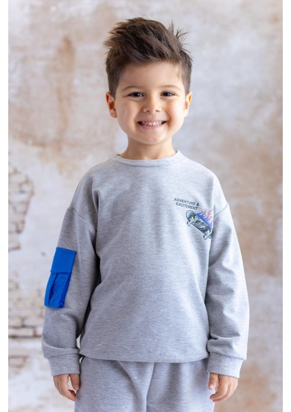 Erkek Çocuk Cep Detaylı Sweatshirt - Grimelanj