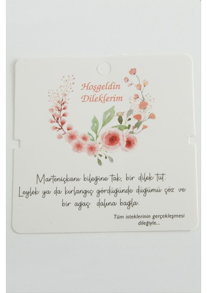 Marteniçka Bileklik Kartı