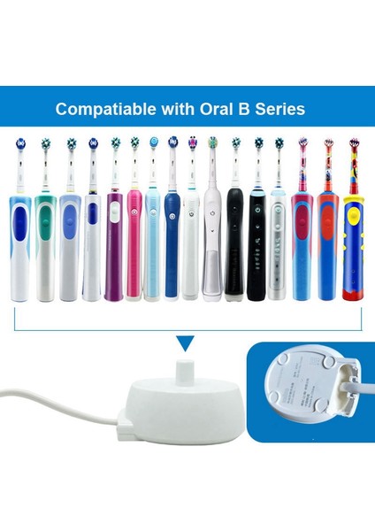 Oral B Serisi Elektrikli Diş Fırçası Endüktif Şarj Tabanı Adaptörü Abd Tak Için Uyumlu Elektrikli Şarj Cihazı (Yurt Dışından)