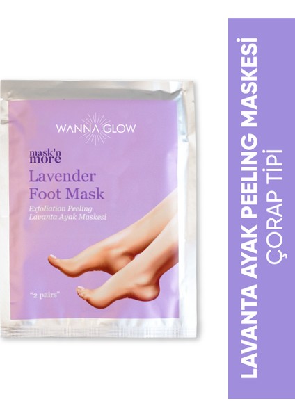 Wanna Glow Ayak Peeling Maskesi Çorap Tipi Lavanta Yağı Içerikli