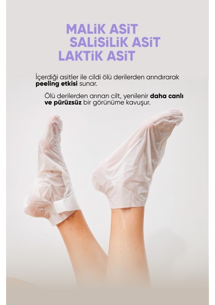 Wanna Glow Ayak Peeling Maskesi Çorap Tipi Lavanta Yağı Içerikli