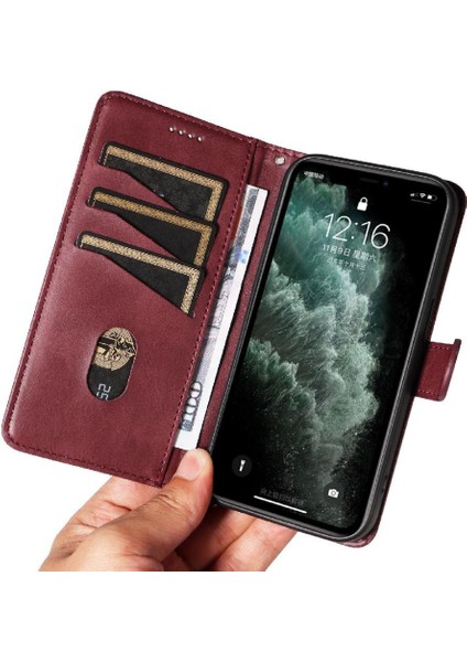Kredi Kartı Yuvası ile IPhone 11 Pro Için Filp Durumda Ayrılabilir Siyah Preslenmiş (Yurt Dışından)