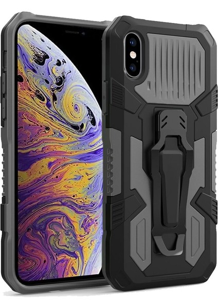 Apple iPhone Xs Max Uyumlu Zırh Tank Kılıf Yüksek Koruma