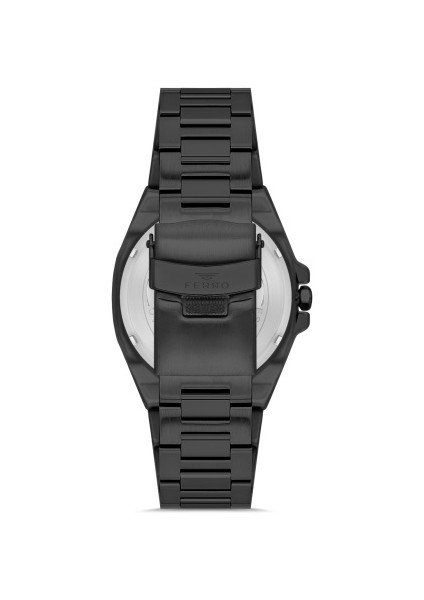 Quartz Çelik Siyah 42 mm Erkek Kol Saati