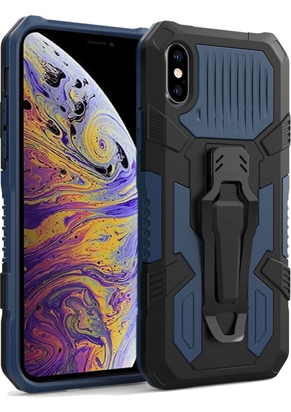 Apple iPhone Xs Max Uyumlu Zırh Tank Kılıf Yüksek Koruma