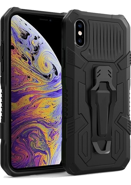 Apple iPhone Xs Max Uyumlu Zırh Tank Kılıf Yüksek Koruma