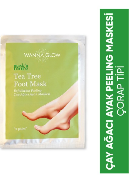 Wanna Glow Ayak Peeling Maskesi Çorap Tipi Çay Ağacı Yağı Içerikli