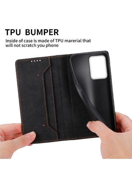 Xiaomi Poco X5 Pro Kickstand Darbeye Kart Yuvası Iş Için Flip Case (Yurt Dışından)