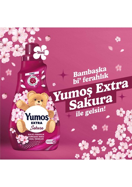 Extra Konsantre Çamaşır Yumuşatıcı Sakura 1008 ml 42 Yıkama