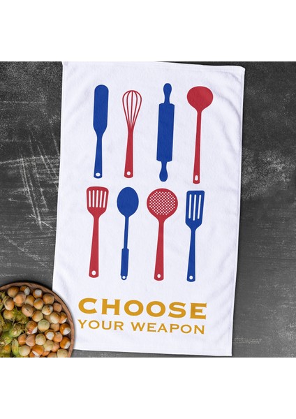 Choose Your Weapon Red & Blue Mutfak Havlusu 2 Adet fiyatları