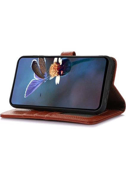 Xiaomi Poco F6 Pro 5g Kılıf Rfıd Engelleme Hakiki Inek Deri Telefon Kapağı-Kahverengi (Yurt Dışından) modelleri