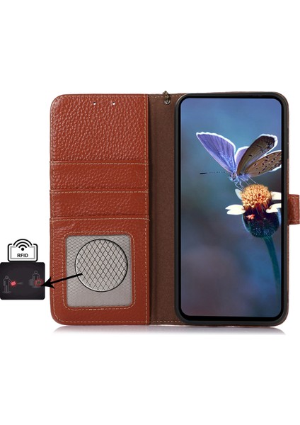 Xiaomi Poco F6 Pro 5g Kılıf Rfıd Engelleme Hakiki Inek Deri Telefon Kapağı-Kahverengi (Yurt Dışından) fırsatları