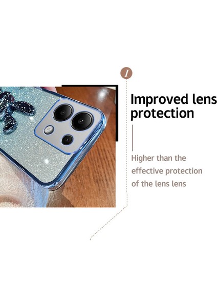 Xiaomi Redmi Note 13 Pro 4g Kılıf Pc+Tpu Telefon Kapağı Glitter Karikatür Tavşan-Siyah (Yurt Dışından) fiyatları