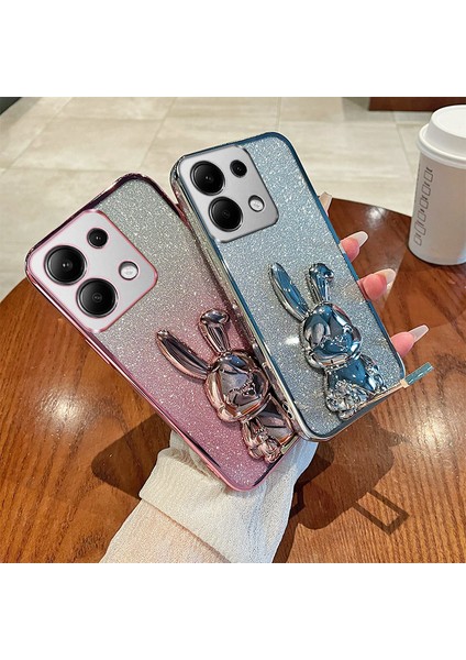 Xiaomi Redmi Note 13 Pro 4g Kılıf Pc+Tpu Telefon Kapağı Glitter Karikatür Tavşan-Siyah (Yurt Dışından) fırsatları
