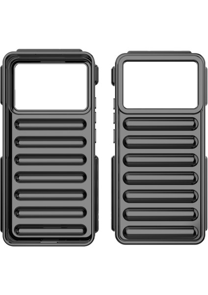 Kapsül Serisi Xiaomi Redmi K70E 5g Kılıf Tpu Nervürlü Düşmeyi Önleyici Telefon Kapağı-Mavi (Yurt Dışından) fiyatları