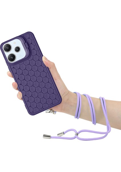 Xiaomi Redmi 12 4g Kılıf Için Yumuşak Tpu Isı Dağılımı Telefon Kickstand Kapak Kordon-Mor (Yurt Dışından) modelleri