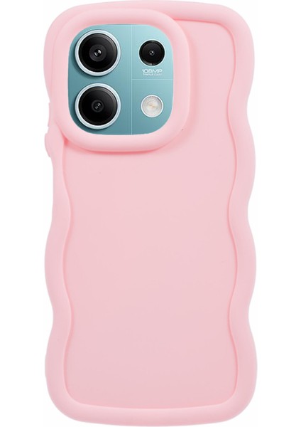 Xiaomi Redmi Note 13 5g Kılıf Kıvırcık Dalga Çerçeve Tpu Telefon Kapağı-Pembe (Yurt Dışından)