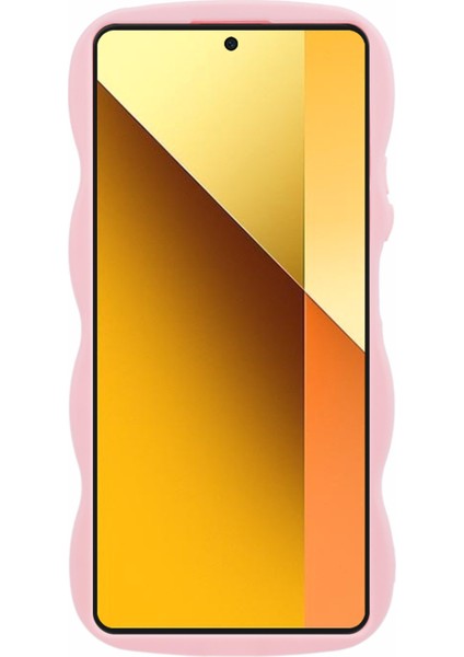 Xiaomi Redmi Note 13 5g Kılıf Kıvırcık Dalga Çerçeve Tpu Telefon Kapağı-Pembe (Yurt Dışından)