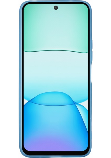 Dksm Serisi Xiaomi Redmi 13 5g/13 4g Kılıf Elektroliz Kamera Çerçevesi Tpu Telefon Kapağı-Şeffaf Mavi (Yurt Dışından)