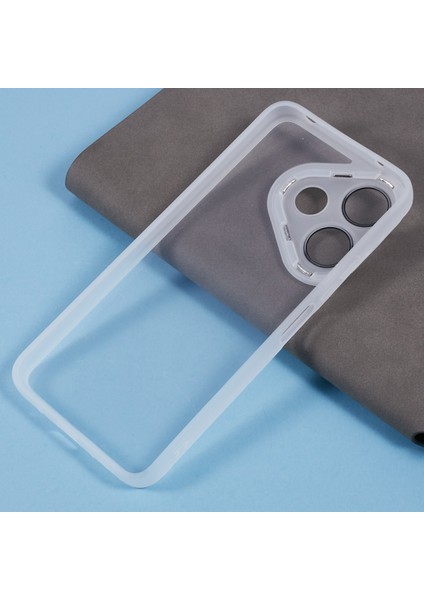 Dksm Serisi Xiaomi Redmi 13 5g/13 4g Kılıf Elektroliz Kamera Çerçevesi Tpu Telefon Kapağı-Şeffaf Beyaz (Yurt Dışından) modelleri