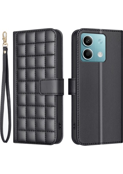 Bınfen Renk Xiaomi Redmi Note 13 5g Deri Kılıf Cüzdan Standı Kapak-Siyah (Yurt Dışından)