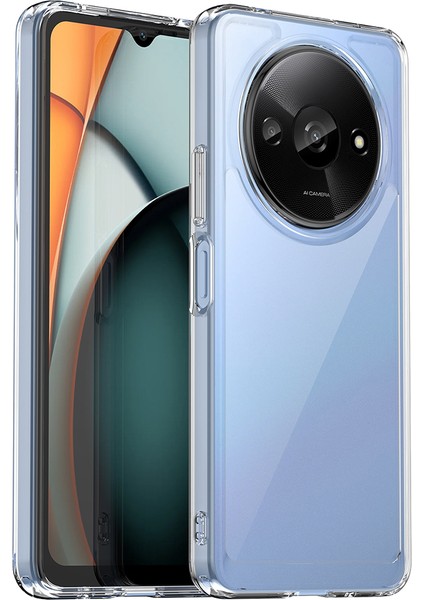 Xiaomi Redmi Için A3 Kılıf Elektroliz Düğmeli Şeffaf Telefon Kapağı (Büyük Arka Lens Deliği) (Yurt Dışından)