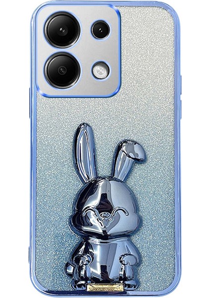 Xiaomi Redmi Note 13 Pro 4g Kılıf Pc+Tpu Telefon Kapağı Glitter Karikatür Tavşan-Mavi (Yurt Dışından)