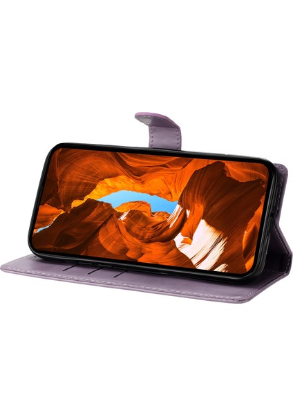 Xiaomi 13 Lite Telefon Kılıfı Için Çiçek Baskı Deri Cüzdan Kapağı-Mor (Yurt Dışından) fırsatları