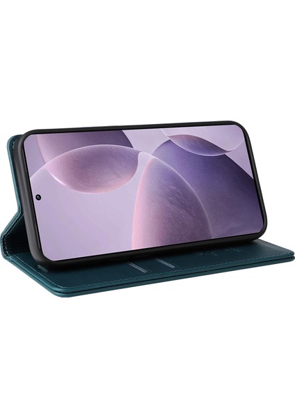 Yıkatu Xiaomi Poco F6 Pro 5g Standlı Kılıf Pu Deri Telefon Kapağı-Yeşil (Yurt Dışından)