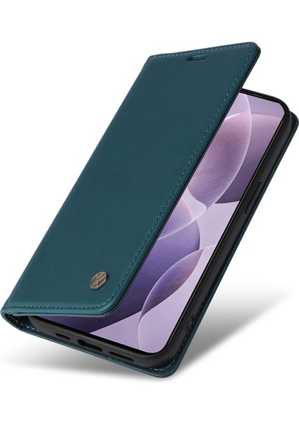 Yıkatu Xiaomi Poco F6 Pro 5g Standlı Kılıf Pu Deri Telefon Kapağı-Yeşil (Yurt Dışından)