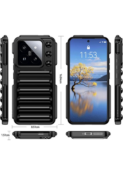 Kapsül Serisi Xiaomi 14 Pro Kılıf Tpu Kaymaz Darbeye Dayanıklı Telefon Kapağı-Şeffaf (Yurt Dışından) indirimleri