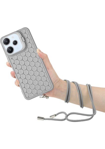 Xiaomi Redmi 12 4g Kılıf Için Yumuşak Tpu Isı Dağılımı Telefon Kickstand Kapak Kordon-Gri (Yurt Dışından) modelleri