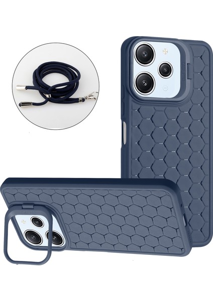 Xiaomi Redmi 12 4g Kılıf Için Yumuşak Tpu Isı Dağılımı Telefon Kickstand Kapak Kordon-Koyu Mavi (Yurt Dışından) fiyatları