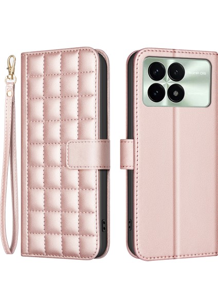Bınfen Renk Xiaomi Poco F6 Pro 5g Kılıf Cüzdan Deri Telefon Kapağı-Gül Altın (Yurt Dışından)
