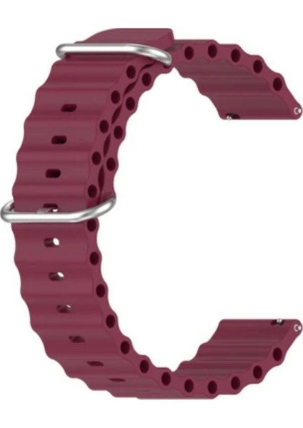Garmin Venu Sq-Sq Music İçin Ocean Loop Silikon Kordon 22MM