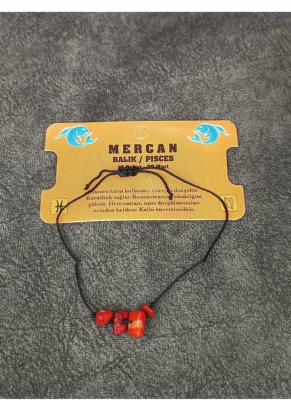 Mercan Balık Burçu Doğaltaş Bileklik