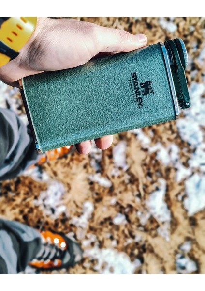 Klasik Paslanmaz Çelik Cep Matarası 0,23 Lt - Hammertone Green