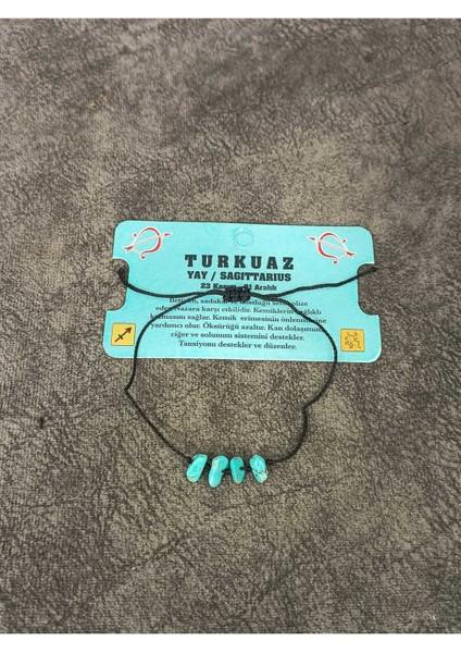 Turkuaz Yay Burcu Doğaltaş Bileklik