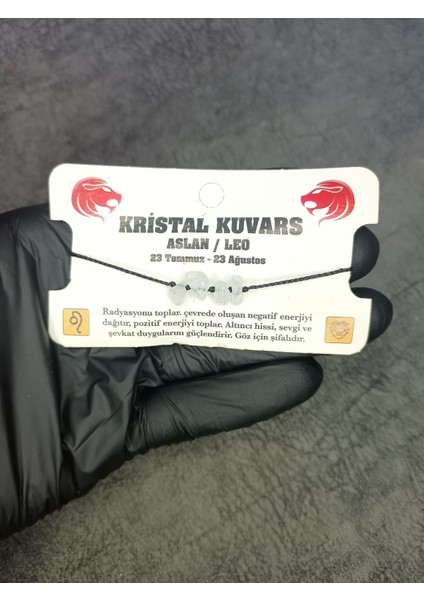 Aslan Burcu Kristal Kuvars Doğaltaş Bileklik