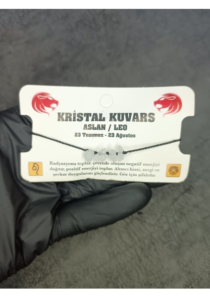 Aslan Burcu Kristal Kuvars Doğaltaş Bileklik modelleri