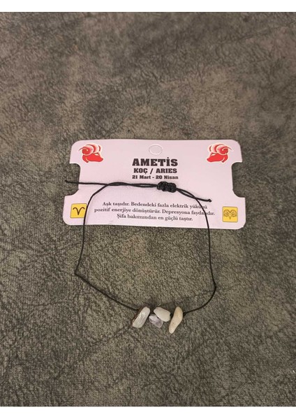 Ametis Koç Burçu Doğaltaş Bileklik