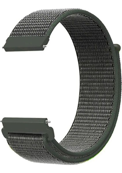 Google Ticwatch S2 Wear Os Kordon Kayış Kumaş Cırt Cırtlı 22/crt
