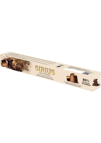 Sirius Premium Çikolata Aromalı Kapsül Kahve (Nespresso Uyumlu) - 10 Adet