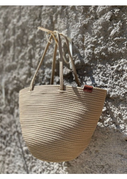Jüt Hasır Görünümlü Plaj Çantası Jüt Kol Çantası fiyatları
